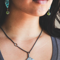 Opal Wood, Aquamarine 18k no.2 Ripple Necklace