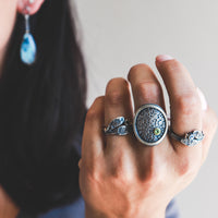 Size 8 | Peridot 14k Lunar Sprout Ring