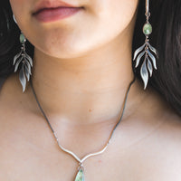 Arabesque Prehnite Teardrop Necklace