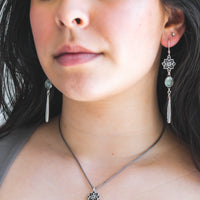 Prehnite Pear Meraki Necklace no.1