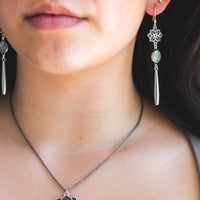 Prehnite Meraki Medallion Necklace