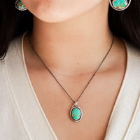 Royston Turquoise Shadow Box Necklace