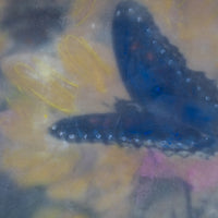 Butterfly Yellow Flowers | 6x8 Encaustic