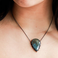 Labradorite 14k Pear Path Necklace