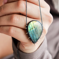 Labradorite 14k Pear Path Necklace