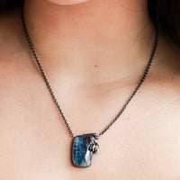 Bi-Color Kyanite 14k Floral Necklace