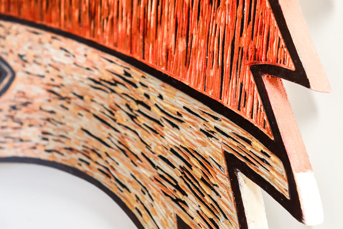 Fox Head 15x22 | Painted Wood Carving