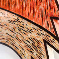 Fox Head 15x22 | Painted Wood Carving