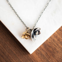 14k Succulent Cast Necklace no.2