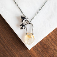 T-170B Citrine Hydrangea Necklace no.2