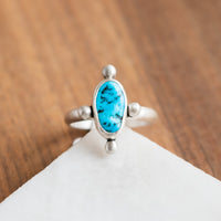 Size 6.5 | Kingman Turquoise Dot Ring