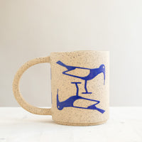 Birds Mug | Matte Blue