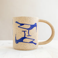 Birds Mug | Matte Blue