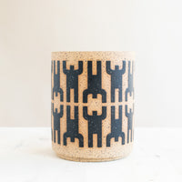 Humans Mirrored Mug | Matte Black