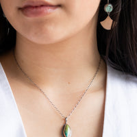 Chinese Turquoise Olive Copper Necklace