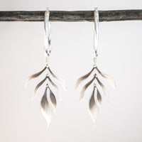 Large Fern Hoop Earrings