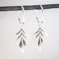 Large Fern Hoop Earrings