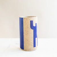 Humans Mini Vase | Matte Blue