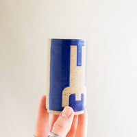Humans Mini Vase | Matte Blue
