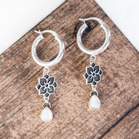 Mother of Pearl Meraki Hoop Earrings