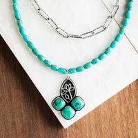 Hubei & Elisa Turquoise Lotus Necklace no.1