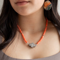 Sonoran Sunset Beaded Round Earrings