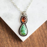 Turquoise & Amber Necklace