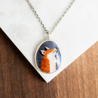 Fox Enamel Necklace