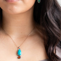 Turquoise Triangle Earrings no.3