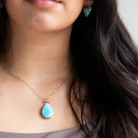 Turquoise Triangle Earrings no.1