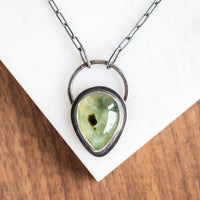 Prehnite Teardrop Necklace