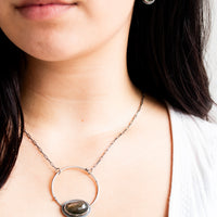 Labradorite Oval Stud Earrings