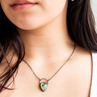 Prehnite Teardrop Necklace
