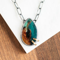 Opalized Wood Specimen Necklace no.2