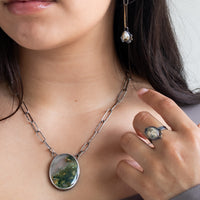 Moss Agate Specimen Necklace
