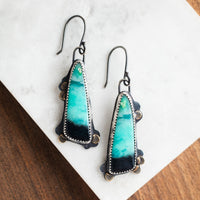 Opalized Wood Forest Earrings