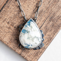 Plume Agate Blue Skies Necklace