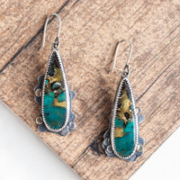 Opalized Wood Forest Floor Earrings