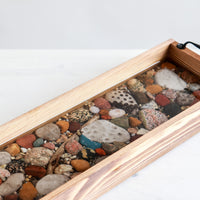5x16 Rectangle Tray in Natural | Michigan Stones in Resin