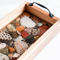 5x16 Rectangle Tray in Natural | Michigan Stones in Resin