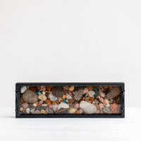 5x16 Rectangle Tray in Black | Michigan Stones in Resin