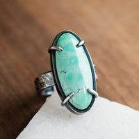 Size 7.5 | Carmel Mountain Variscite Prong Ring