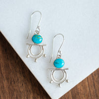 Royston Turquoise Double Circle Earrings