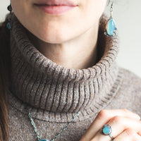 7.25 Chalcedony Forest Floor Ring no.2