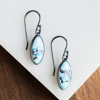 Golden Hills Turquoise Oval Earrings