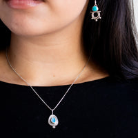 Royston Turquoise Double Circle Earrings