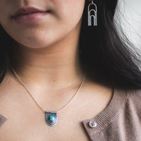 Moss Kyanite Archway Earrings