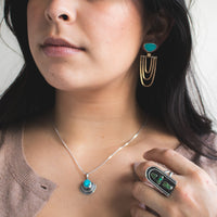 Sonoran Gold Turquoise Cleo Earrings no.2
