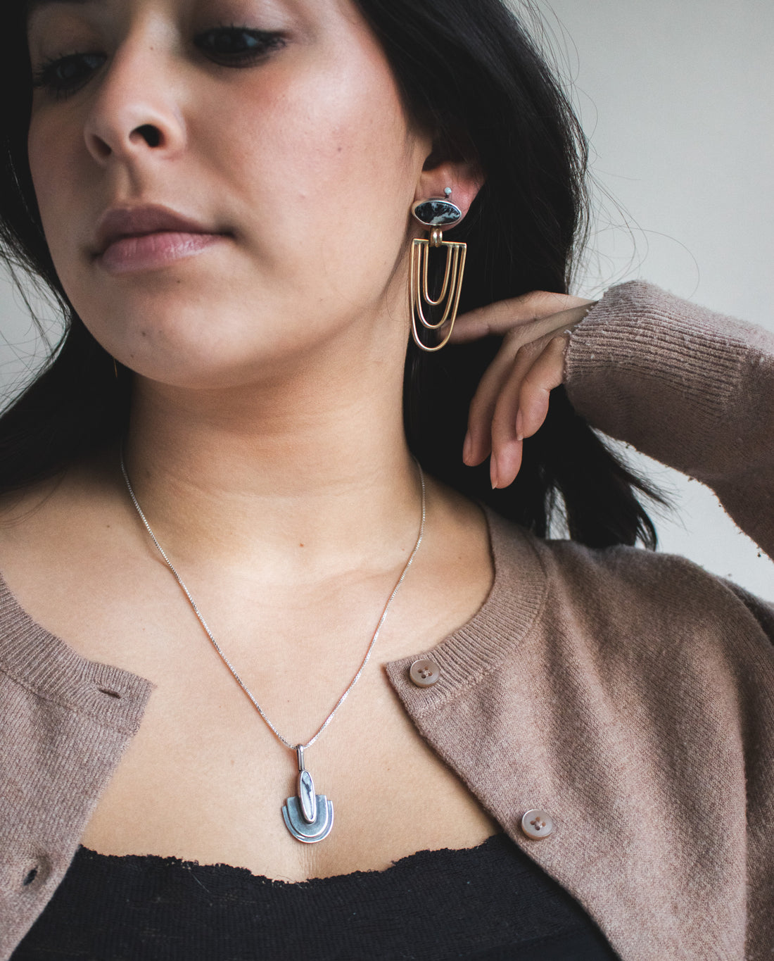 White Buffalo Turquoise Double Mesa Necklace