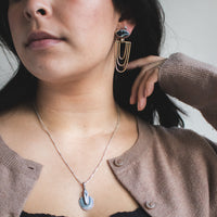 White Buffalo Turquoise Double Mesa Necklace